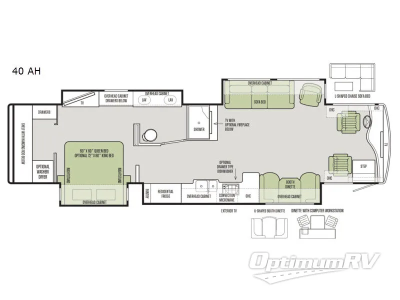 2017 Tiffin Phaeton 40AH RV Floorplan Photo