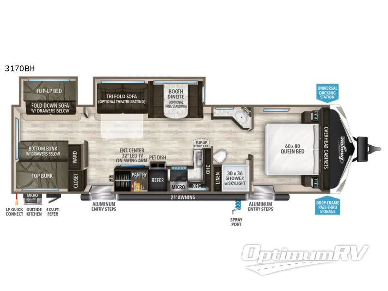 2019 Grand Design Imagine 3170BH RV Floorplan Photo