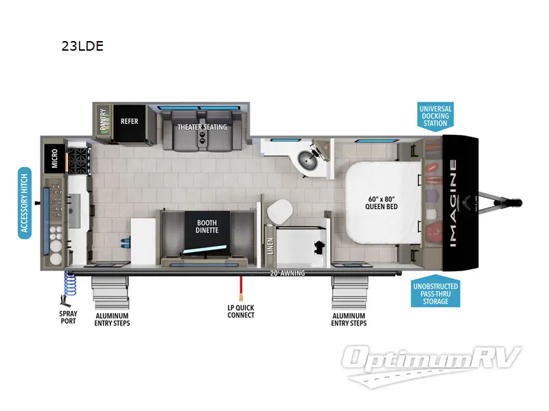 2025 Grand Design Imagine XLS 23LDE RV Floorplan Photo