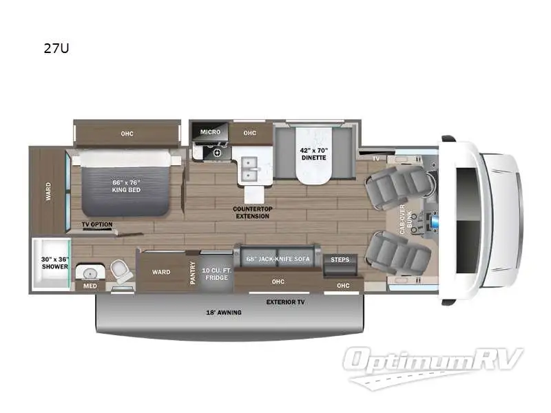 2025 Entegra Odyssey 27U RV Floorplan Photo