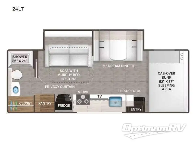 2023 Thor Four Winds 24LT RV Floorplan Photo