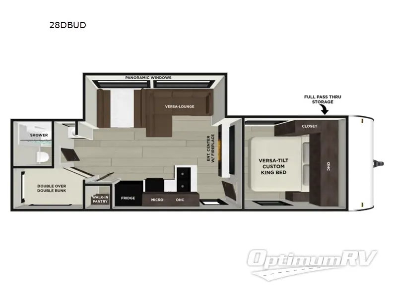 2026 Forest River Wildwood 28DBUD RV Floorplan Photo