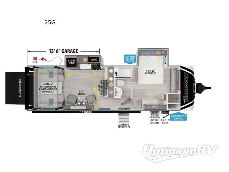 2025 Grand Design Momentum G-Class 25G Floorplan Photo
