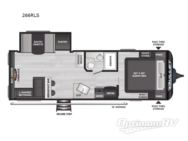 2025 Keystone Bullet Crossfire 266RLS Floorplan Photo