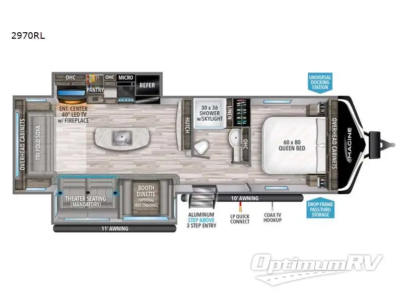 2022 Grand Design Imagine 2970RL RV Floorplan Photo