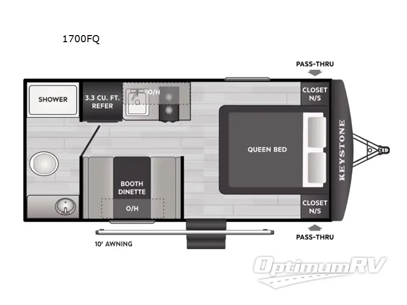 2026 Keystone Springdale Mini 1700FQ Floorplan Photo