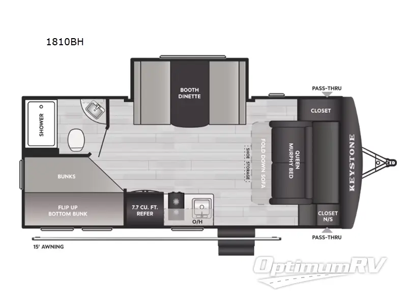 2026 Keystone Springdale Mini 1810BH RV Floorplan Photo