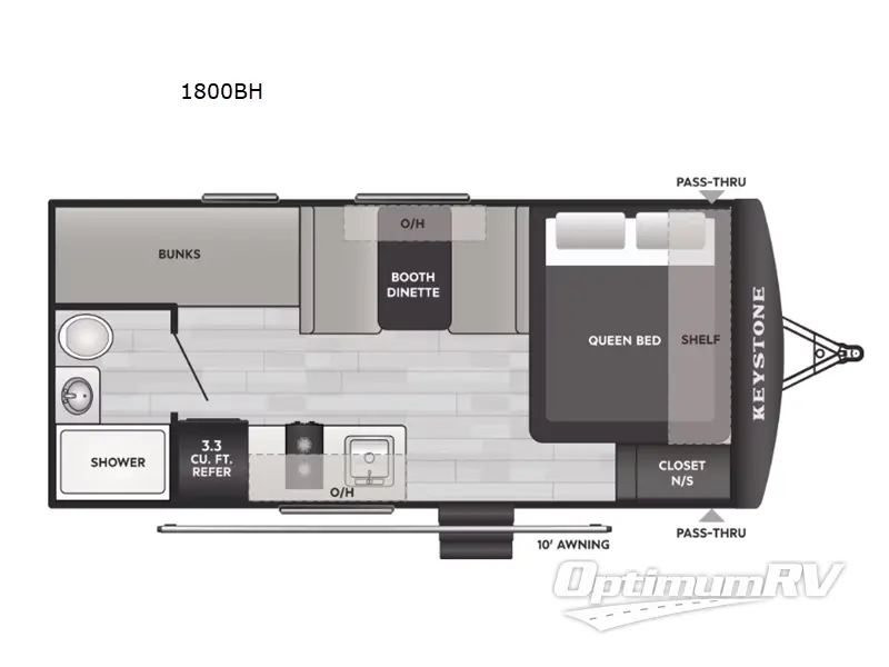 2026 Keystone Springdale Mini 1800BH RV Floorplan Photo