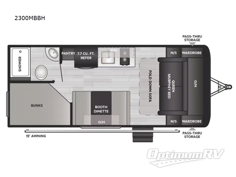 2025 Keystone Springdale Classic Mini 2300MBBH Floorplan Photo