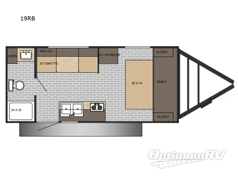 2026 Sunset Park Sun Lite LTD 19RB Floorplan Photo