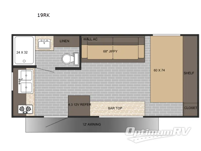 2026 Sunset Park Sun Lite LTD 19RK Floorplan Photo