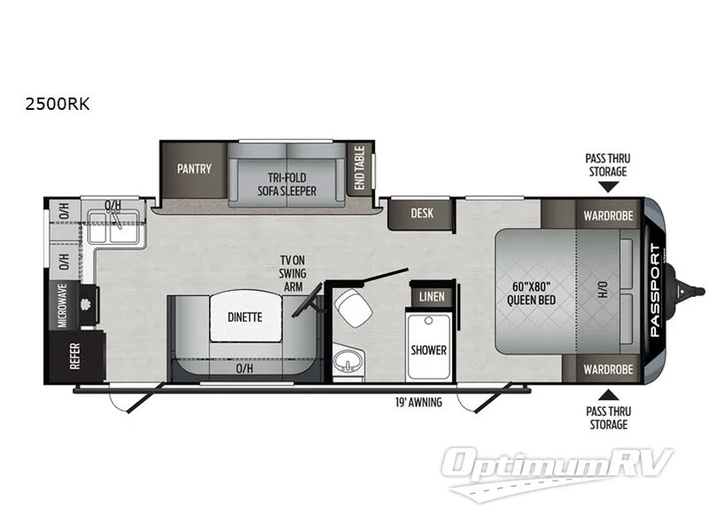 2021 Keystone Passport 2500RK GT Series RV Floorplan Photo