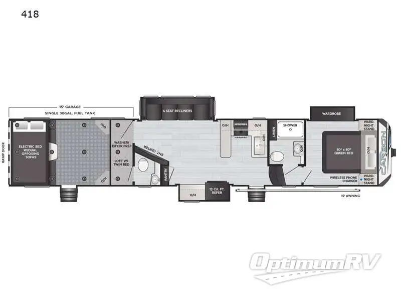 2021 Keystone Carbon 418 Floorplan Photo
