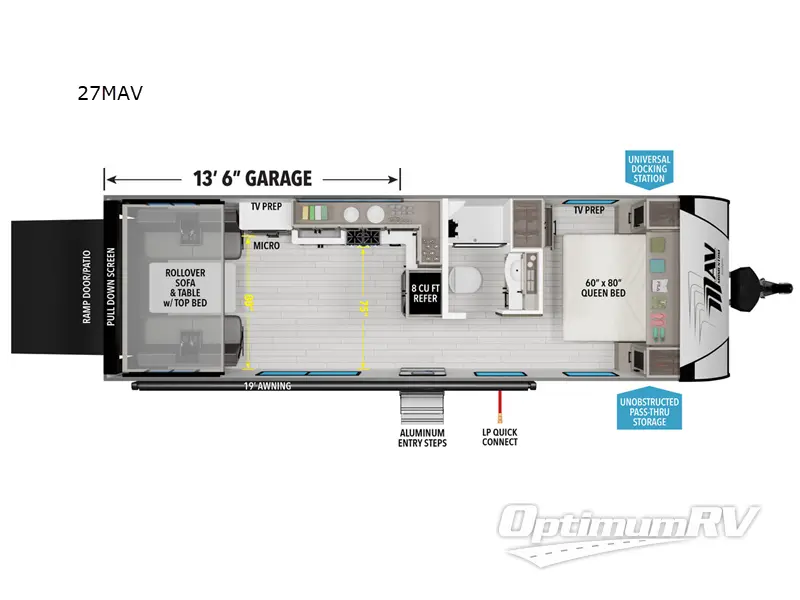2025 Grand Design Momentum MAV 27MAV RV Floorplan Photo
