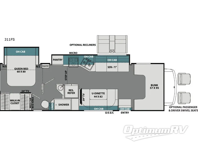 2019 Coachmen Leprechaun 311FS Ford 450 RV Floorplan Photo