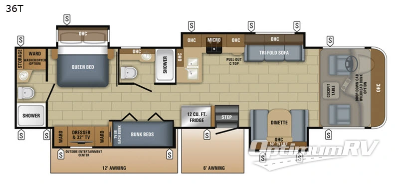 2018 Jayco Precept 36T Floorplan Photo