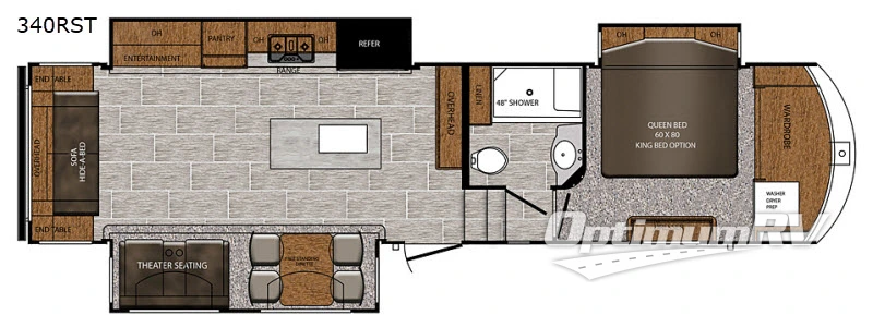 2018 Prime Time Crusader 340RST RV Floorplan Photo