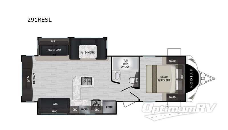 2019 Dutchmen Kodiak Ultimate 291RESL RV Floorplan Photo