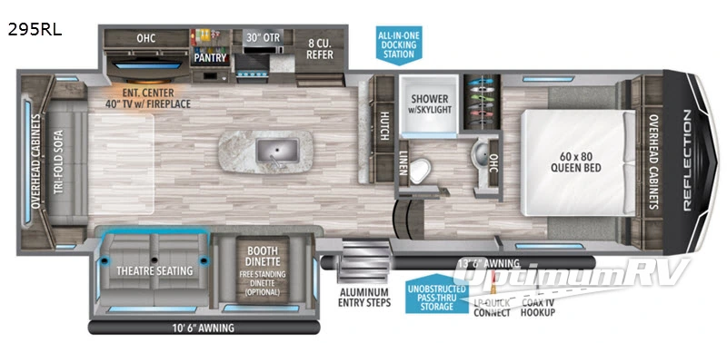 2020 Grand Design Reflection 150 Series 295RL RV Floorplan Photo