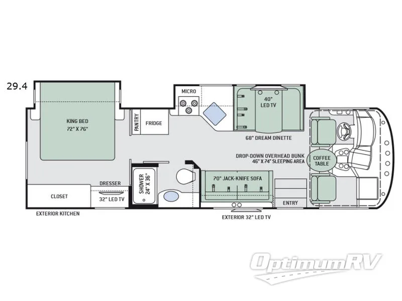 2017 Thor ACE 29.4 Floorplan Photo