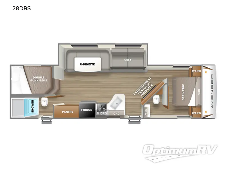 2022 Prime Time Avenger 28DBS Floorplan Photo