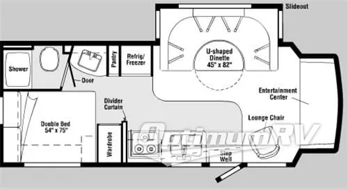 2008 Winnebago Aspect 26A RV Floorplan Photo