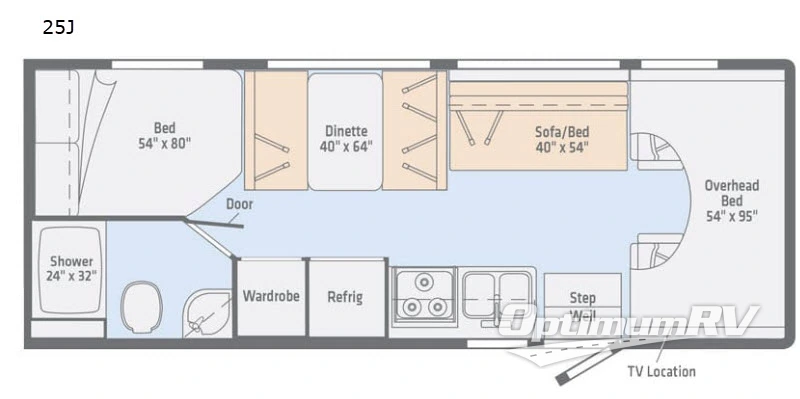 2019 Winnebago Outlook 25J Floorplan Photo