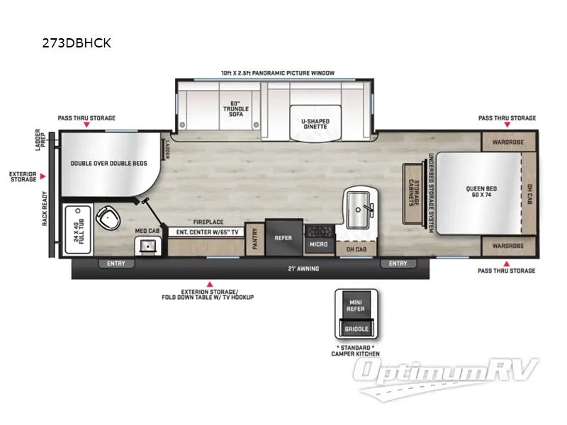 2026 Coachmen Catalina Legacy Edition 273DBHCKLE RV Floorplan Photo
