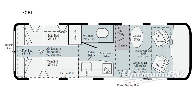 2020 Winnebago Boldt 70 BL Floorplan Photo