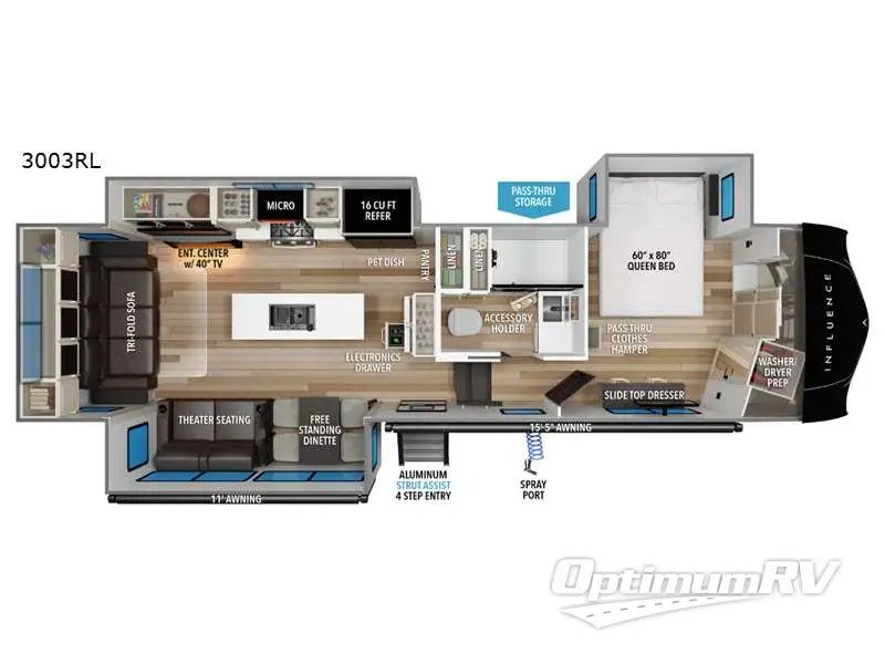2026 Grand Design Influence 3003RL RV Floorplan Photo