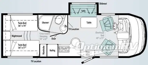 2010 Winnebago Via 25T Floorplan Photo