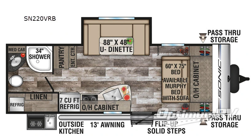 2020 Venture Sonic SN220VRB Floorplan Photo