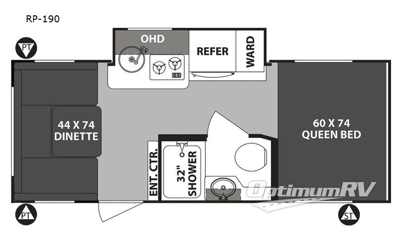 2019 Forest River R Pod RP-190 Floorplan Photo