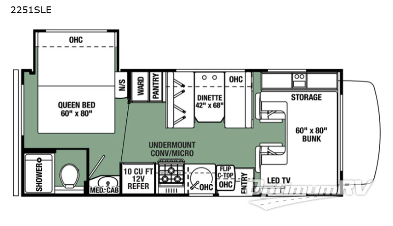 2020 Forest River Forester LE 2251SLE Chevy RV Floorplan Photo
