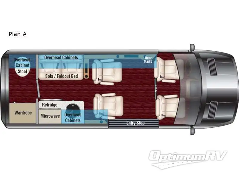 2022 Midwest Automotive Designs Daycruiser 144 Plan A RV Floorplan Photo