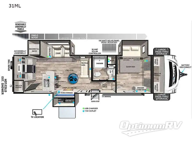 2023 Forest River Vibe 31ML RV Floorplan Photo