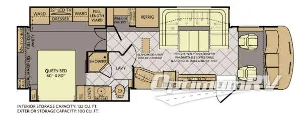 2012 Fleetwood Southwind 36S RV Floorplan Photo