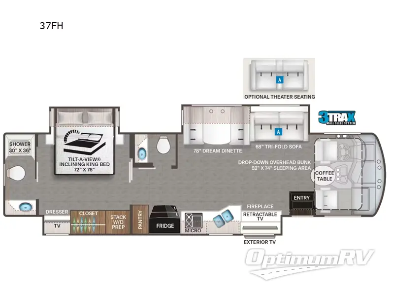 2023 Thor Challenger 37FH Floorplan Photo