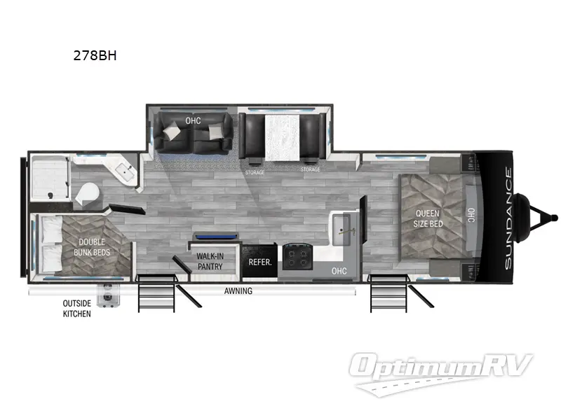 2023 Heartland Sundance Ultra Lite 278BH RV Floorplan Photo