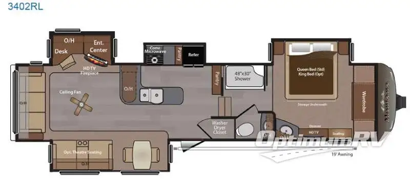 2015 Keystone Montana 3402 RL Floorplan Photo
