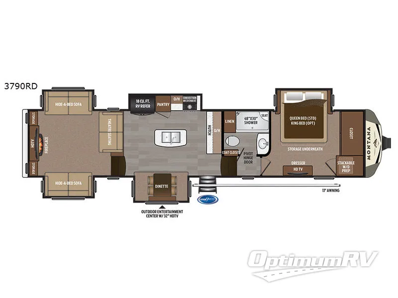 2017 Keystone Montana 3790RD RV Floorplan Photo