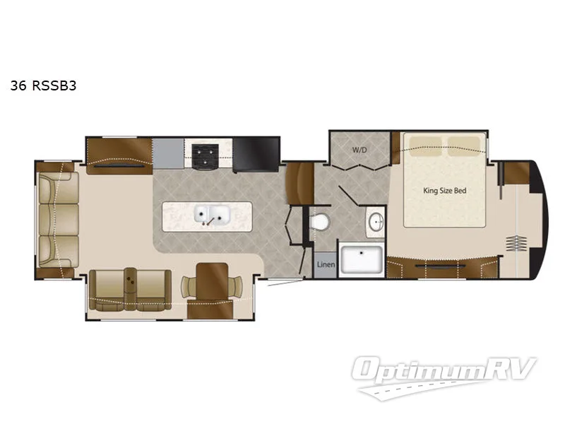 2019 DRV Luxury Suites Mobile Suites 36RSSB3 RV Floorplan Photo