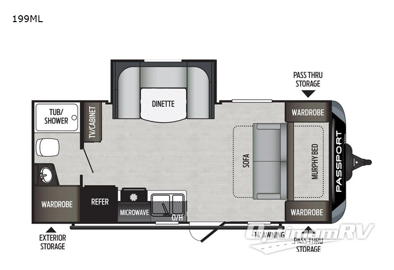2021 Keystone Passport 199ML SL Series RV Floorplan Photo