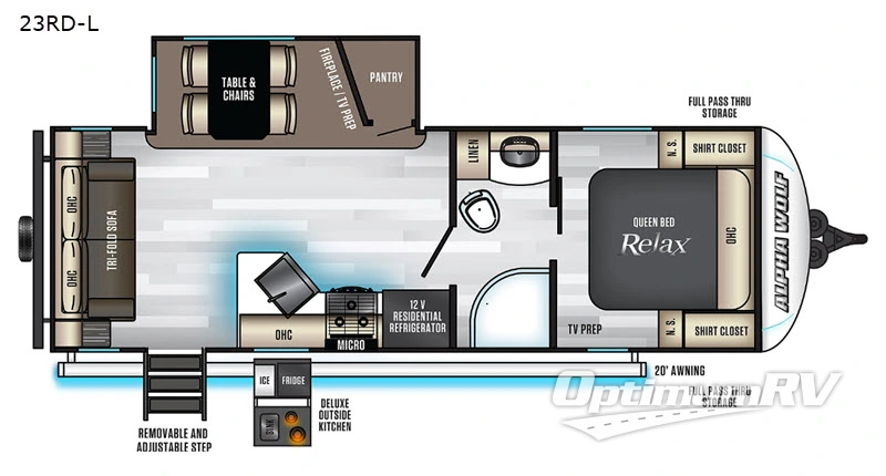 2020 Forest River Cherokee Alpha Wolf 23RDL RV Floorplan Photo