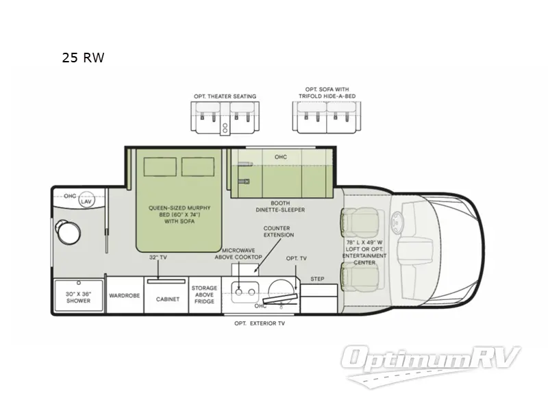 2024 Tiffin Wayfarer 25RW RV Floorplan Photo