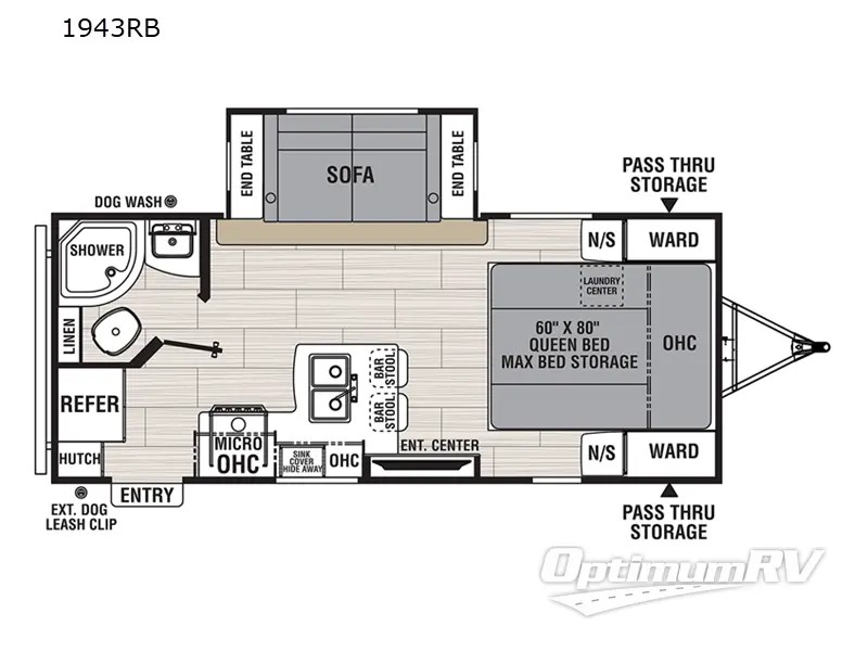 2022 Coachmen Northern Spirit Ultra Lite 1943RB RV Floorplan Photo