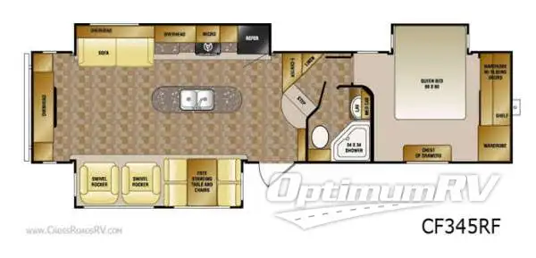 2012 CrossRoads Cruiser Patriot  Provincial CF345RF RV Floorplan Photo