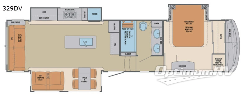 2020 Palomino Columbus F329DV RV Floorplan Photo