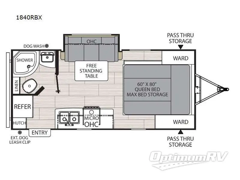 2022 Coachmen Northern Spirit XTR 1840RBX Floorplan Photo