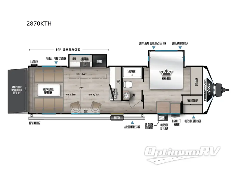 2026 East To West Alta 2870KTH Floorplan Photo